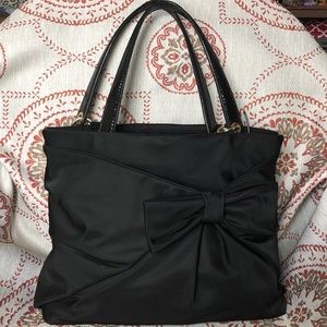 Kate Spade Ester Bow Black Nylon Shoulder Bag